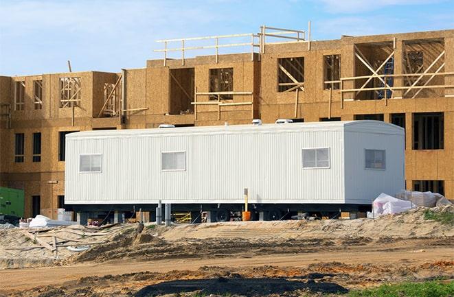 industrial office trailers for rent on a job site in Descanso